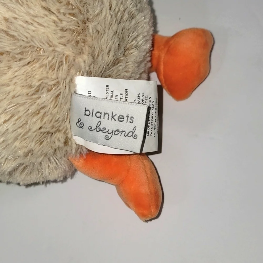 𝅺plush OWL rattle stuffed animal from Blankets and Beyond